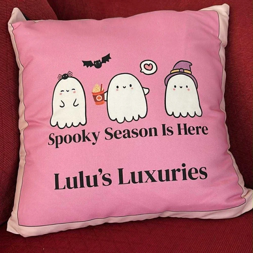 New Pink Halloween Pillow